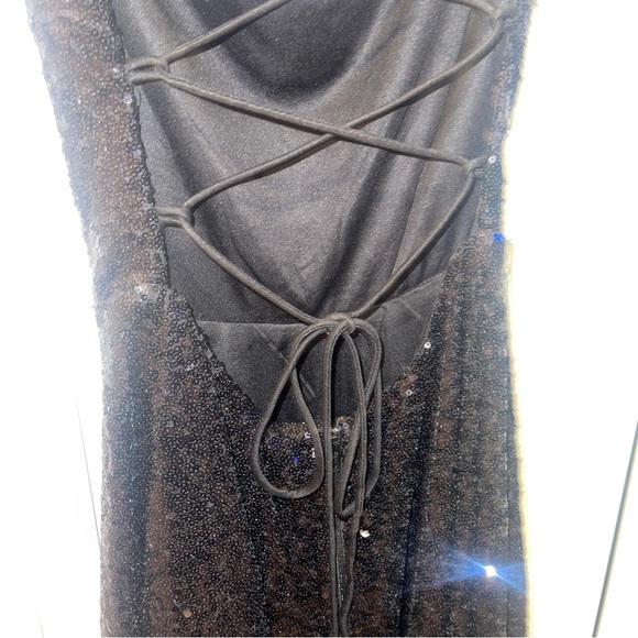 windsor black sparkly mini dress - Picture 3 of 11